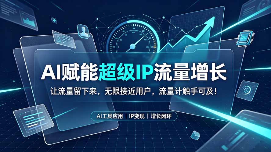（19453期）AI赋能超级IP流量增长：让流量留下来，无限接近用户，流量计触手可及！-翌晨科技网