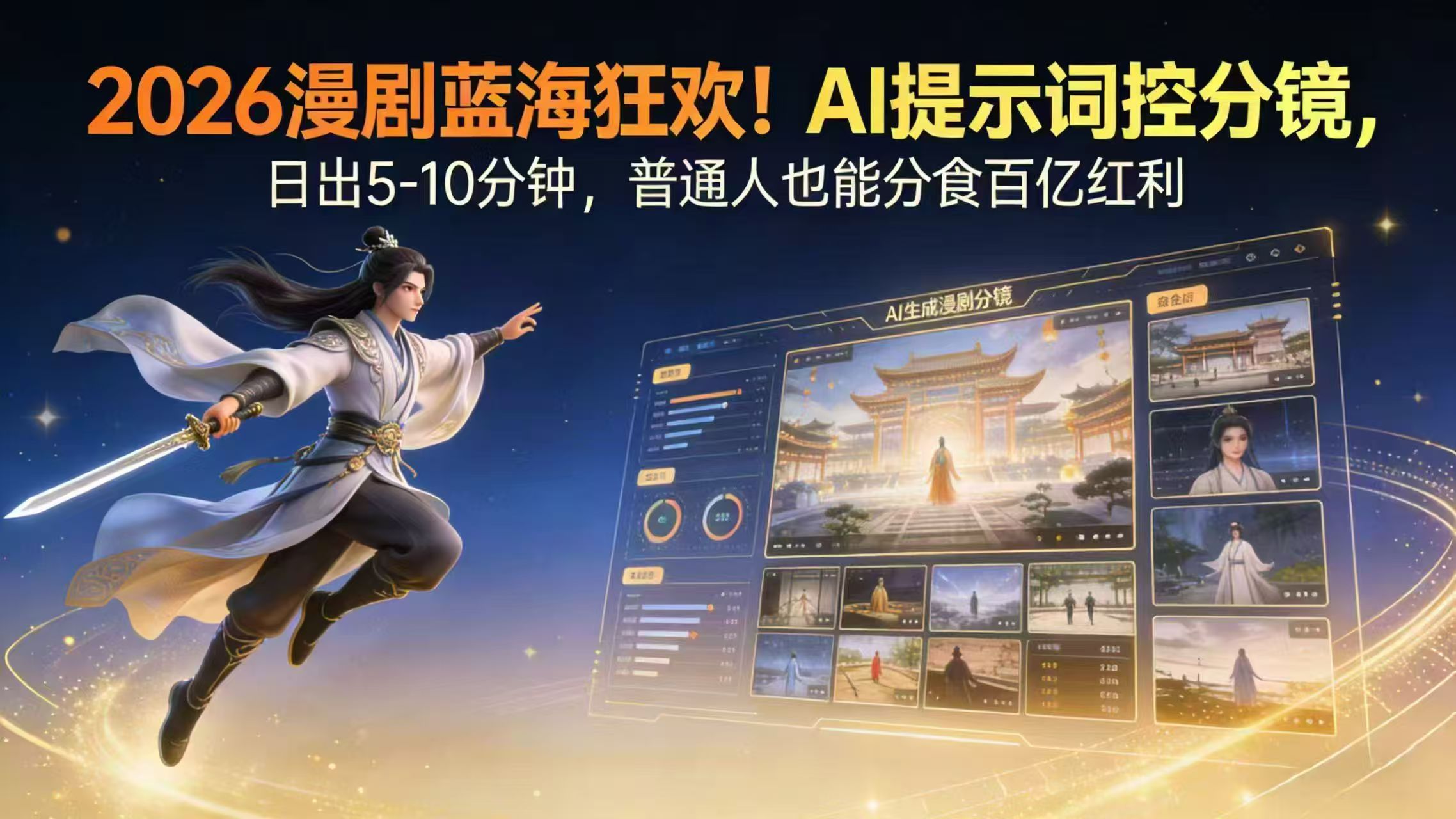 （17734期）2026漫剧红利实锤！ AI 提示词控分镜， 普通人也能轻松月入过万-翌晨科技网