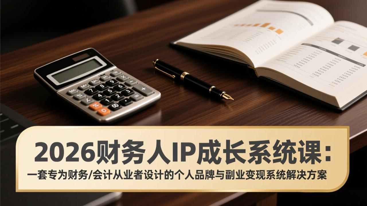 （17339期）2026财务人IP成长系统课：一套专为财务/会计从业者设计的个人品牌与副业变现系统解决方案-翌晨科技网