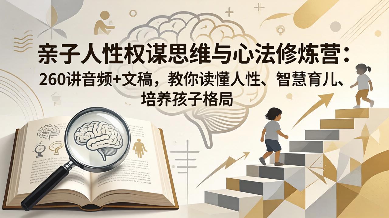 （18076期）亲子人性权谋思维与心法修炼营：260讲音频+文稿，教你读懂人性、智慧育儿、培养孩子格局-翌晨科技网