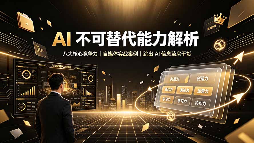 （19344期）付费文章：AI 不可替代能力解析▸八大核心竞争力｜自媒体实战案例｜跳出 AI 信息茧房干货-翌晨科技网
