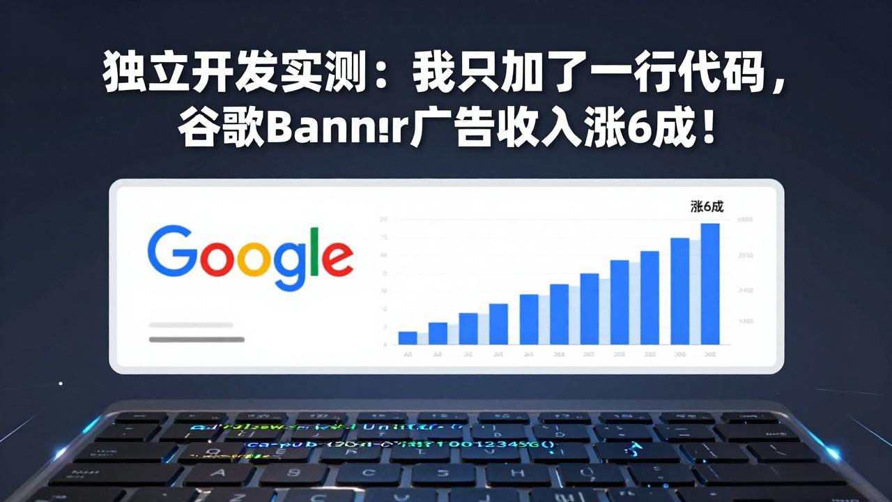 （17574期）付费文章：独立开发实测：我只加了一行代码，谷歌Banner广告收入涨6成！-翌晨科技网