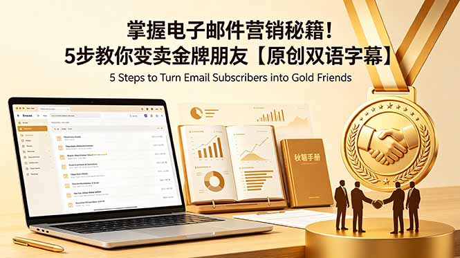 （18923期）掌握电子邮件营销秘籍！5步教你变卖金牌朋友【原创双语字幕】-翌晨科技网