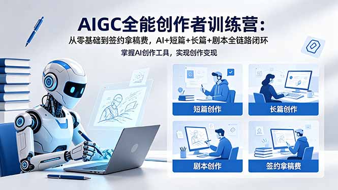 （18403期）AIGC全能创作者训练营：从零基础到签约拿稿费，AI+短篇+长篇+剧本全链路闭环-翌晨科技网