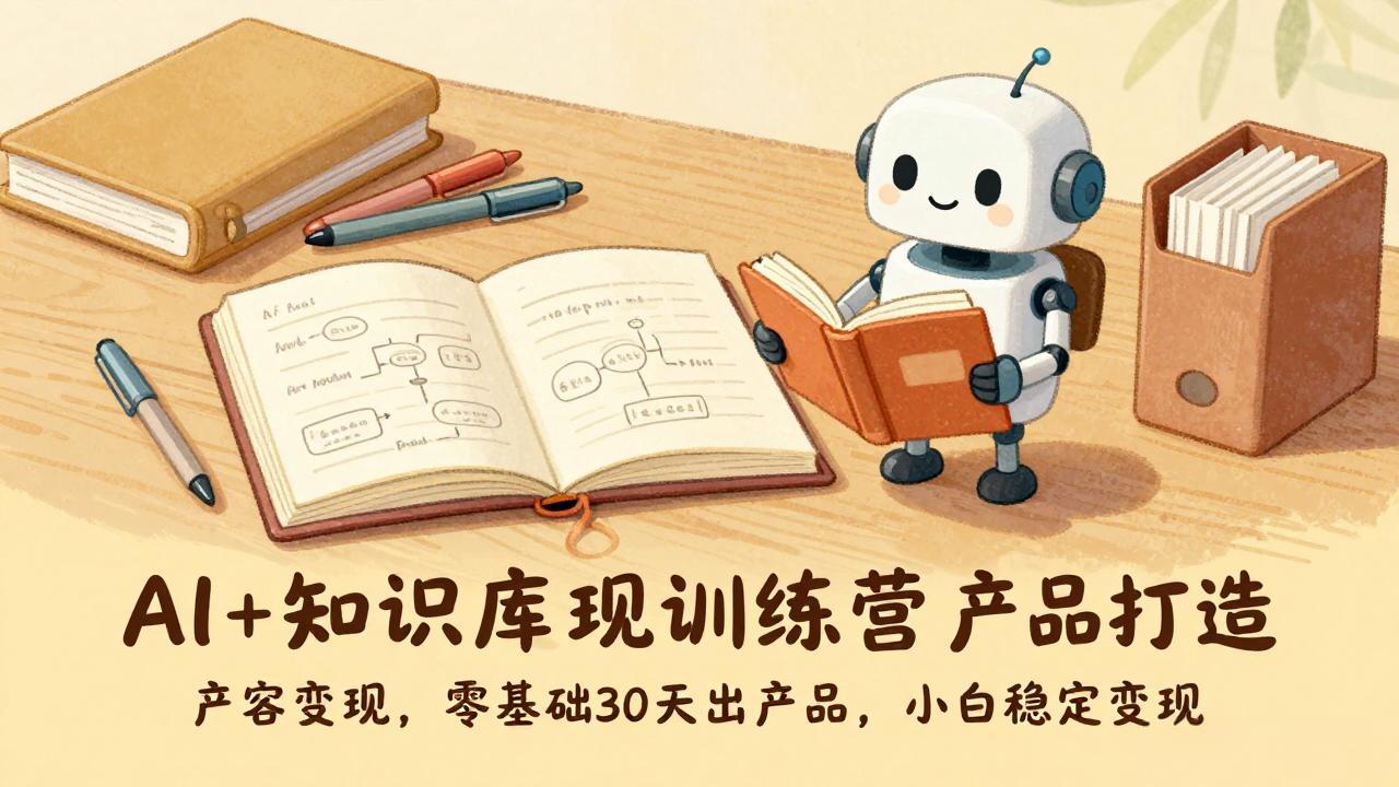 （17323期）AI+知识库变现训练营，产品打造、内容创作、全平台变现，零基础30天出产品，小白稳定变现-翌晨科技网