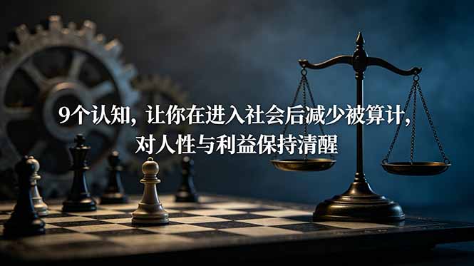（19042期）付费文章：9个认知，让你在进入社会后减少被算计，对人性与利益保持清醒-翌晨科技网