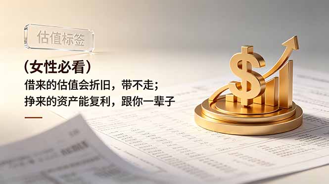 （19043期）付费文章：（女性必看）借来的估值会折旧，带不走；挣来的资产能复利，跟你一辈子-翌晨科技网