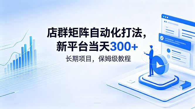 （18793期）店群矩阵自动化打法，新平台当天300+，长期项目，保姆级教程-翌晨科技网