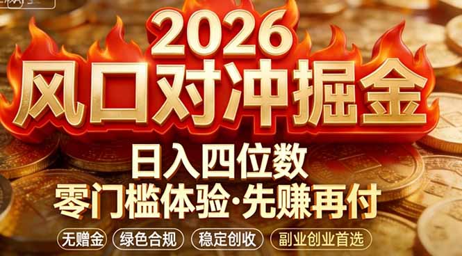 （17631期）2026美金对冲套利，无赠金对冲策略保驾护航，低门槛易上手实操。单人单日收益2000+-翌晨科技网