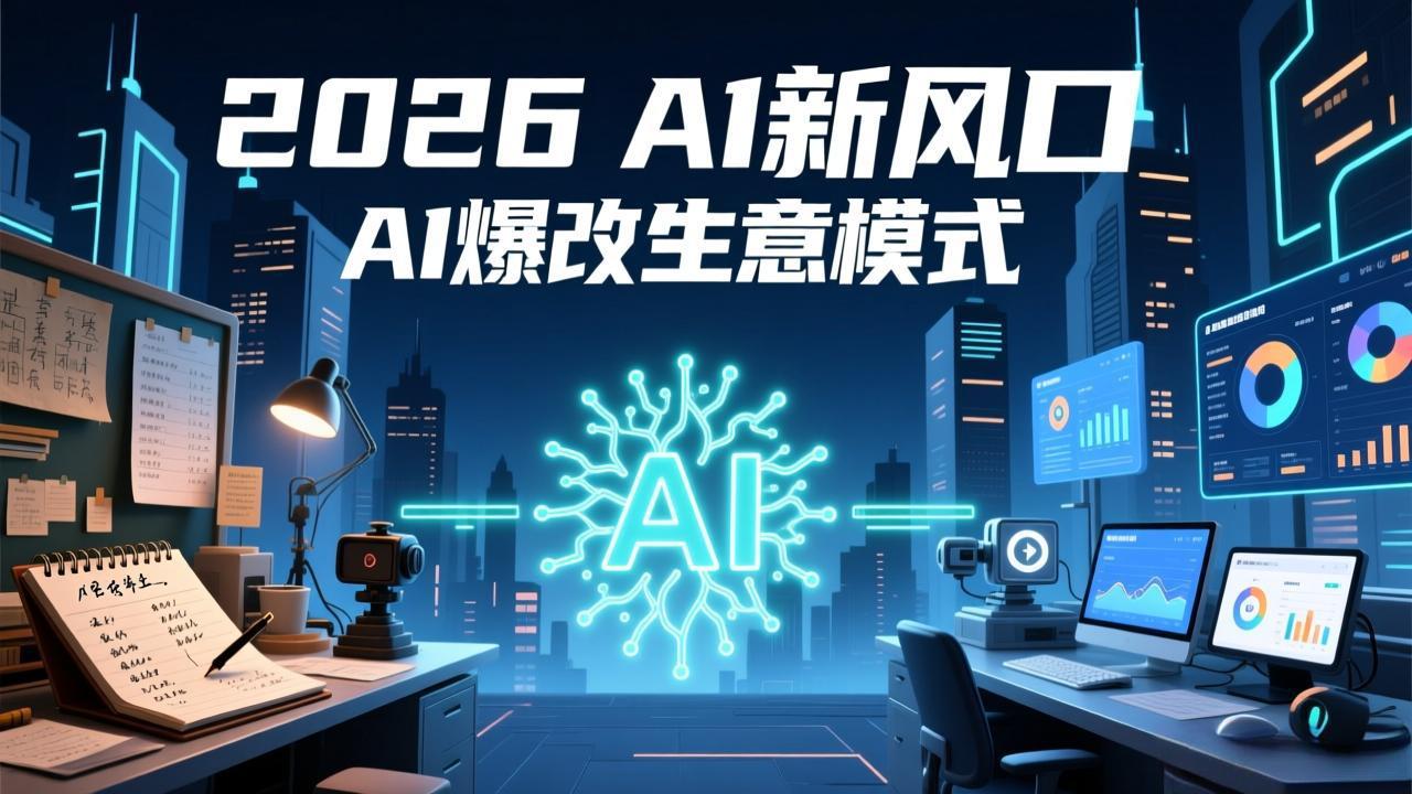 （17478期）2026年AI创富新风口，用人工智能爆改你的生意模式，从短视频到直播全面降本增效抢占先机-翌晨科技网