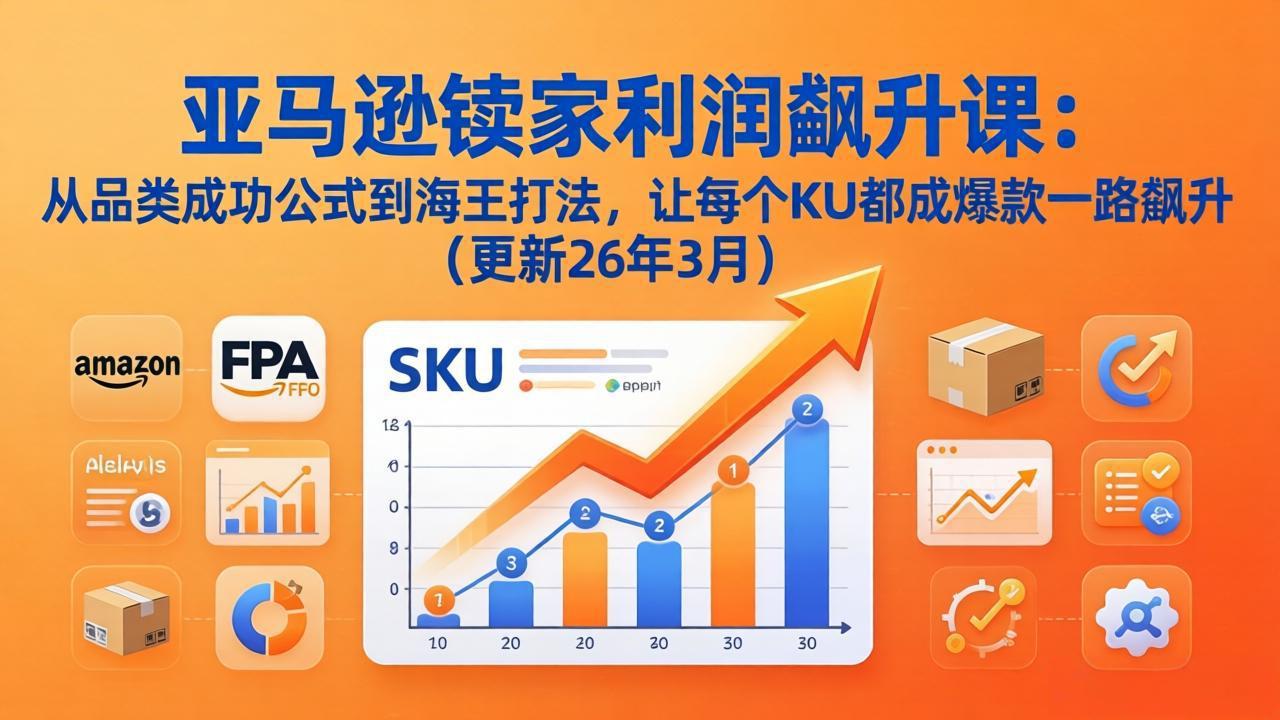 （17841期）亚马逊卖家利润飙升课：从品类成功公式到海王打法，让每个SKU都成爆款一路飙升（更新26年3月）-翌晨科技网