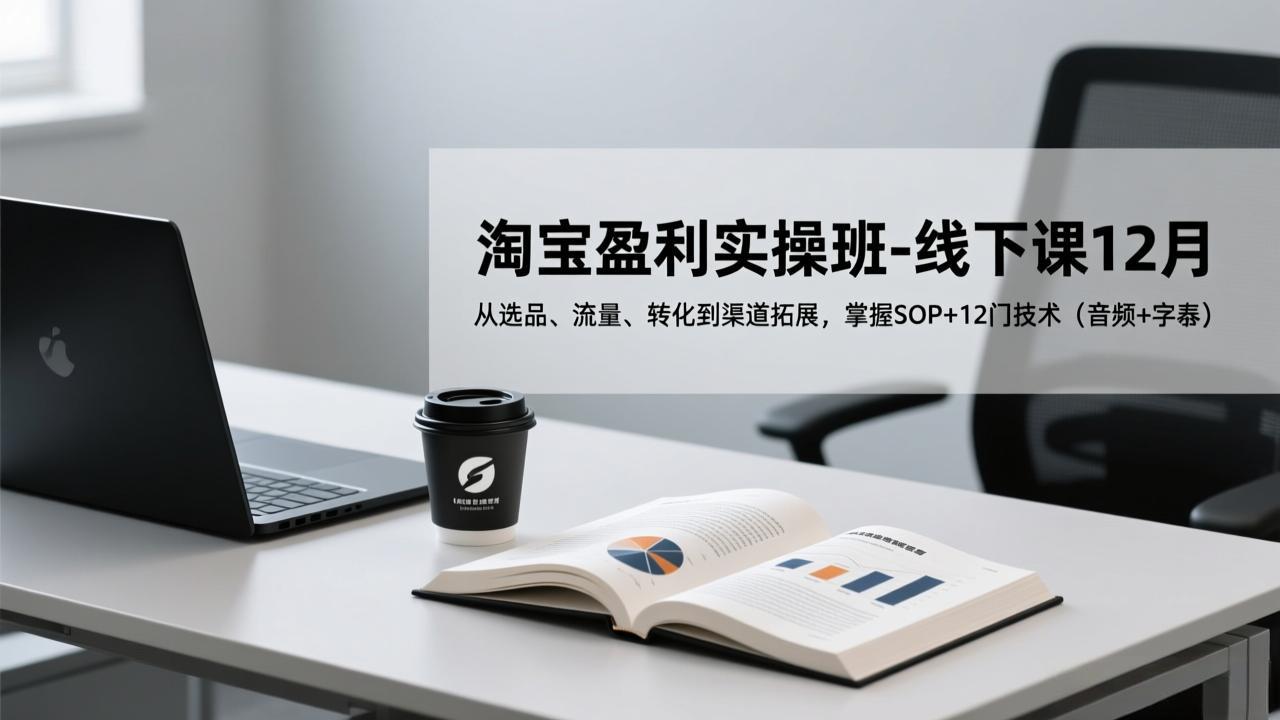 （17079期）淘宝盈利实操班-线下课12月，从选品、流量、转化到渠道拓展，掌握SOP+12门技术（音频+字幕）-翌晨科技网