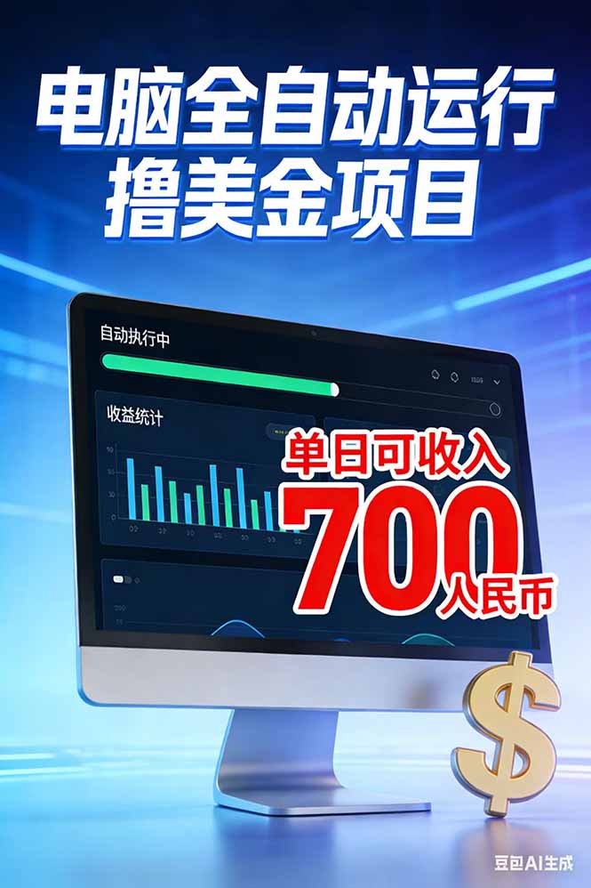 (17169期)2026年电脑全自动赚美金项目,单电脑日收益700+-翌晨科技网