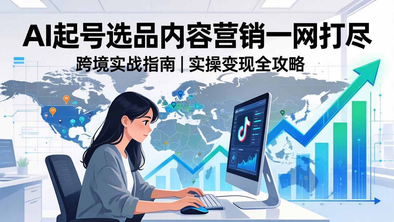 （17824期）2026 TikTok 跨境AI实操：从零基础到变现全流程，AI起号选品内容营销一网打尽-翌晨科技网
