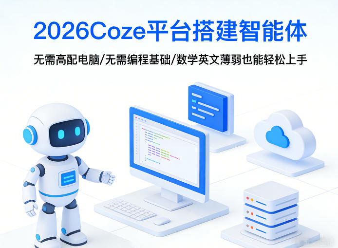 2026Coze平台搭建智能体，无需高配电脑、无需编程基础，哪怕数学和英文薄弱也能轻松上手-翌晨科技网