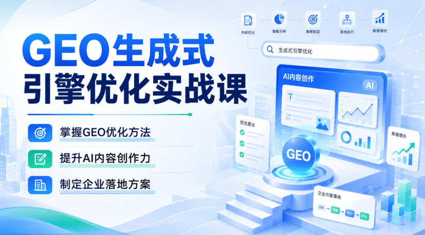 GEO生成式引擎优化实战课，掌握GEO优化方法，提升AI内容创作力，制定企业落地方案-翌晨科技网