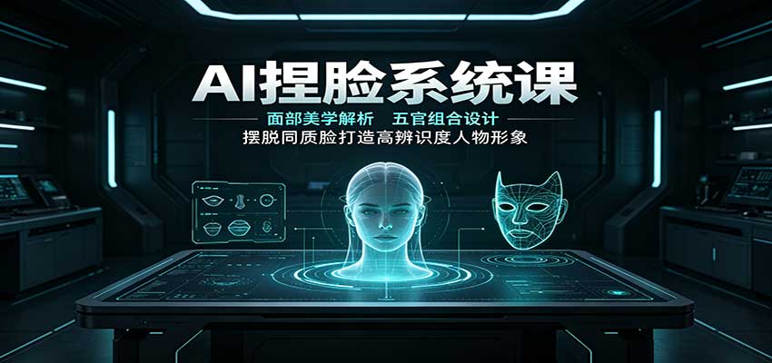AI捏脸系统课：面部美学解析，五官组合设计，摆脱同质脸打造高辨识度人物形象-翌晨科技网