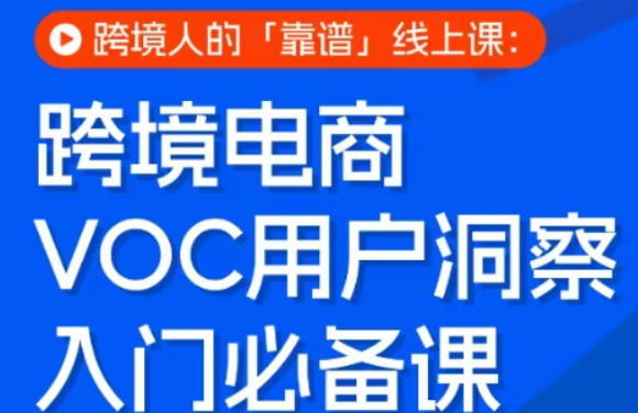 跨境电商VOC用户洞察入门必备课，跨境人的靠谱线上课-翌晨科技网