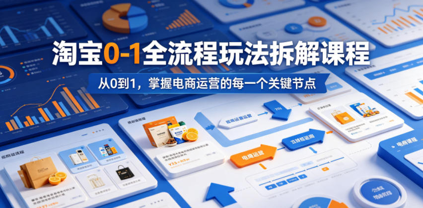 淘宝0-1全流程玩法拆解课程，从0到1，掌握电商运营的每一个关键节点-翌晨科技网