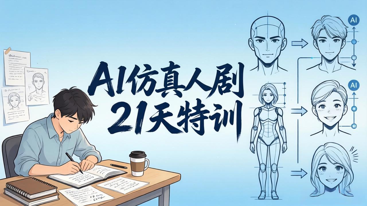 （18082期）AI仿真人剧21天特训-更新：从剧本到成片全流程实战，掌握角色一致性与变现方法-翌晨科技网