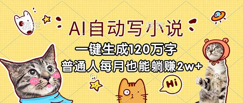 （17025期）AI自动写小说，一键生成120万字，普通人每月也能躺赚2w+-翌晨科技网
