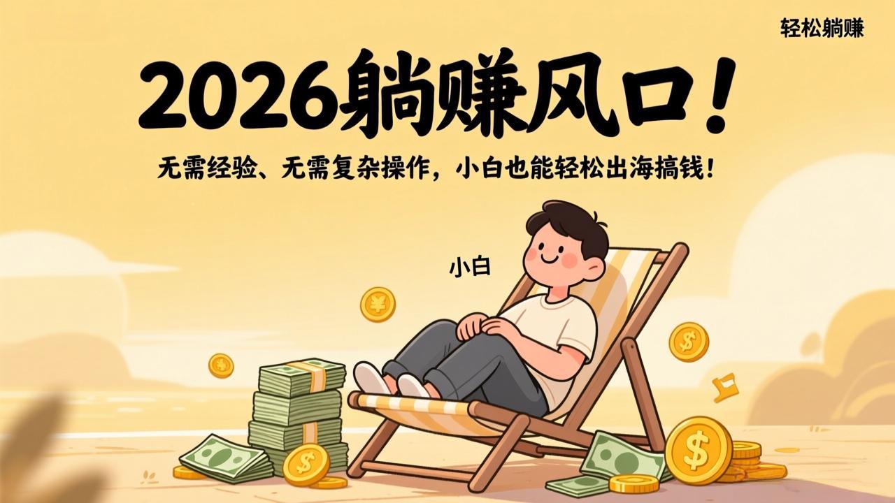 （17436期）2026躺赚风口！无需经验、无需复杂操作，小白也能轻松出海搞钱！-翌晨科技网