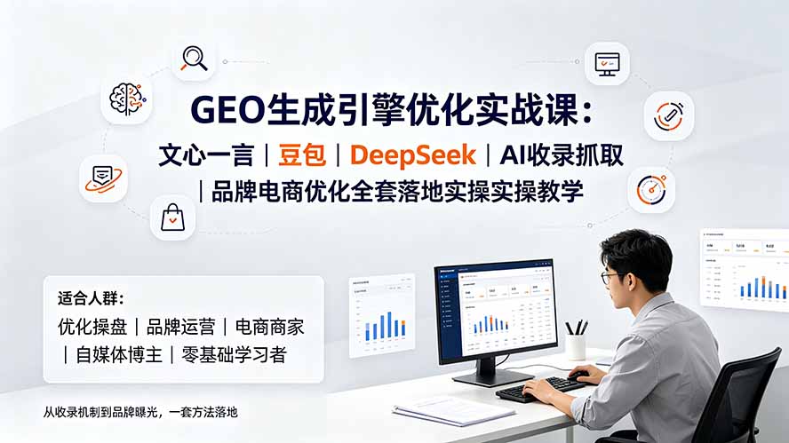 （19456期）GEO生成引擎优化实战课：文心一言｜豆包｜DeepSeek｜AI收录抓取｜品牌电商优化全套落地实操教学-翌晨科技网