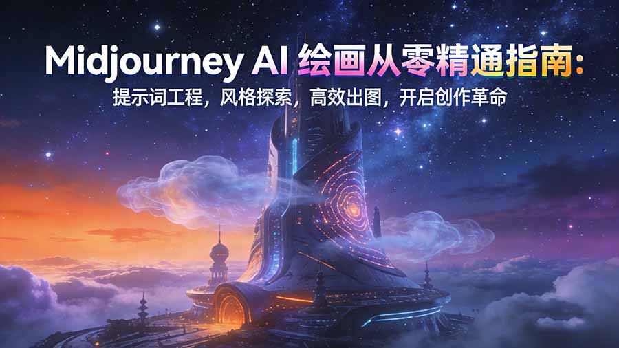 （17118期）Midjourney AI绘画从零精通指南：提示词工程，风格探索，高效出图，开启创作革命-翌晨科技网