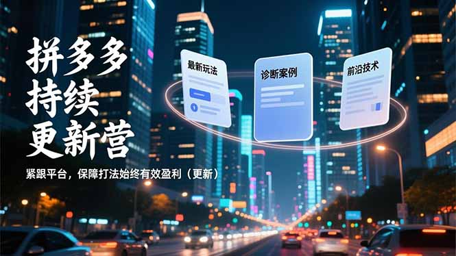（16987期）拼多多持续更新营，最新玩法、诊断案例、前沿技术，紧跟平台，保障打法始终有效盈利（更新）-翌晨科技网