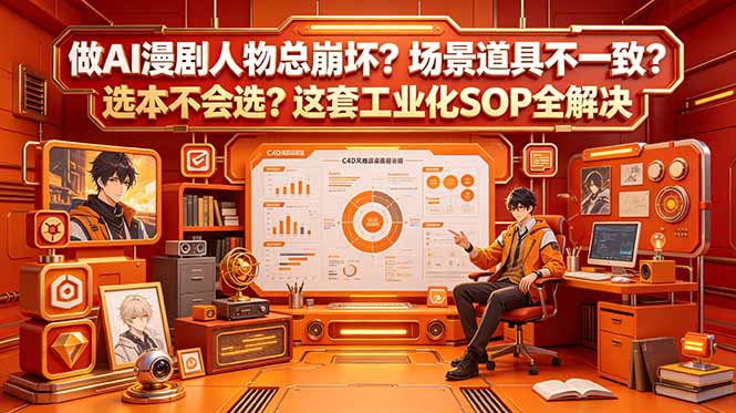 （18850期）做AI漫剧人物总崩坏？场景道具不一致？选本不会选？这套工业化SOP全解决 (更新)-翌晨科技网