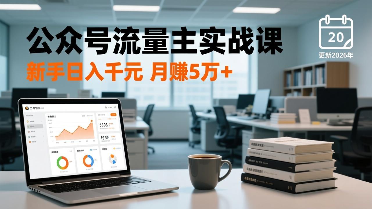 （17144期）公众号流量主实战课，爆文写作、流量池运营、多平台分发，新手日入千元月赚5万+更新2026年-翌晨科技网
