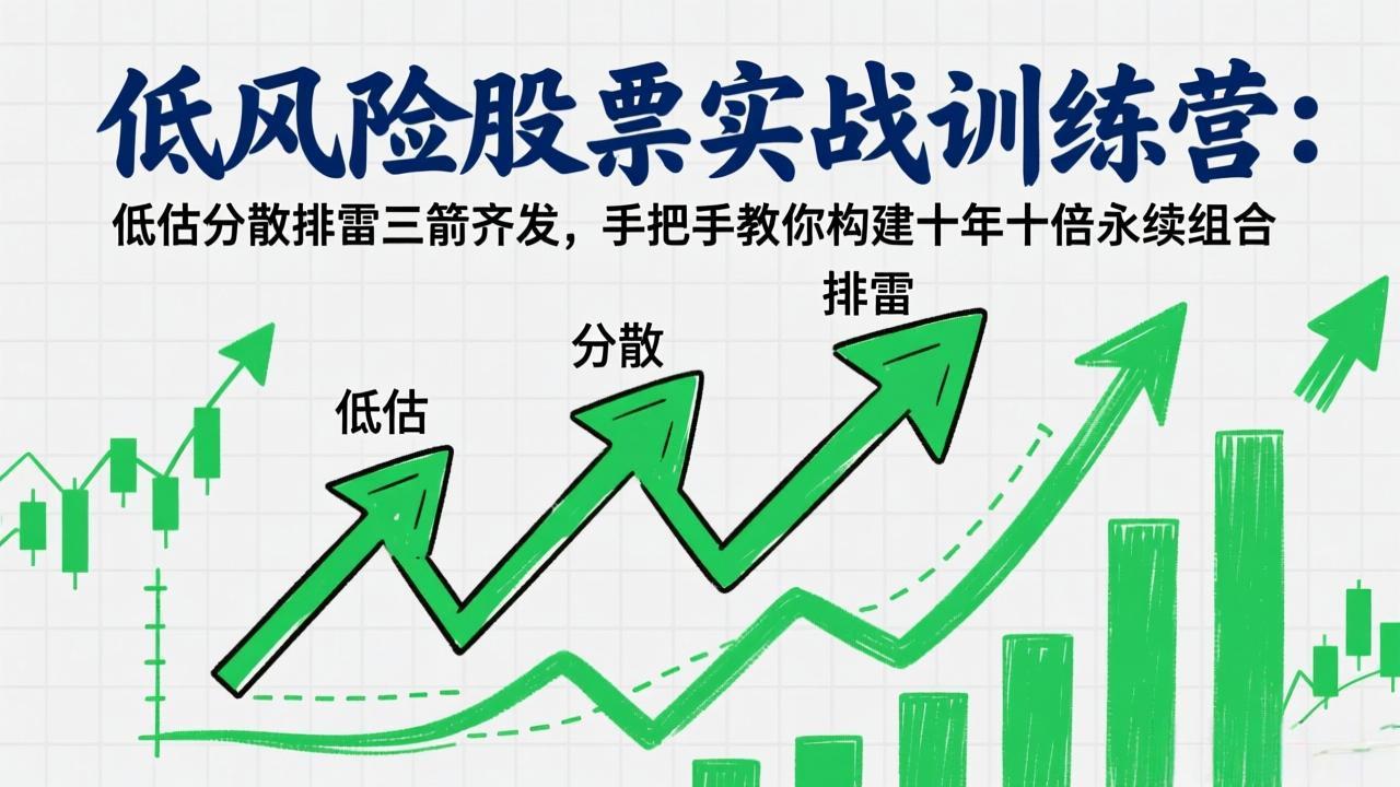 （17487期）低风险股票实战训练营：低估分散排雷三箭齐发，手把手教你构建十年十倍永续组合-翌晨科技网