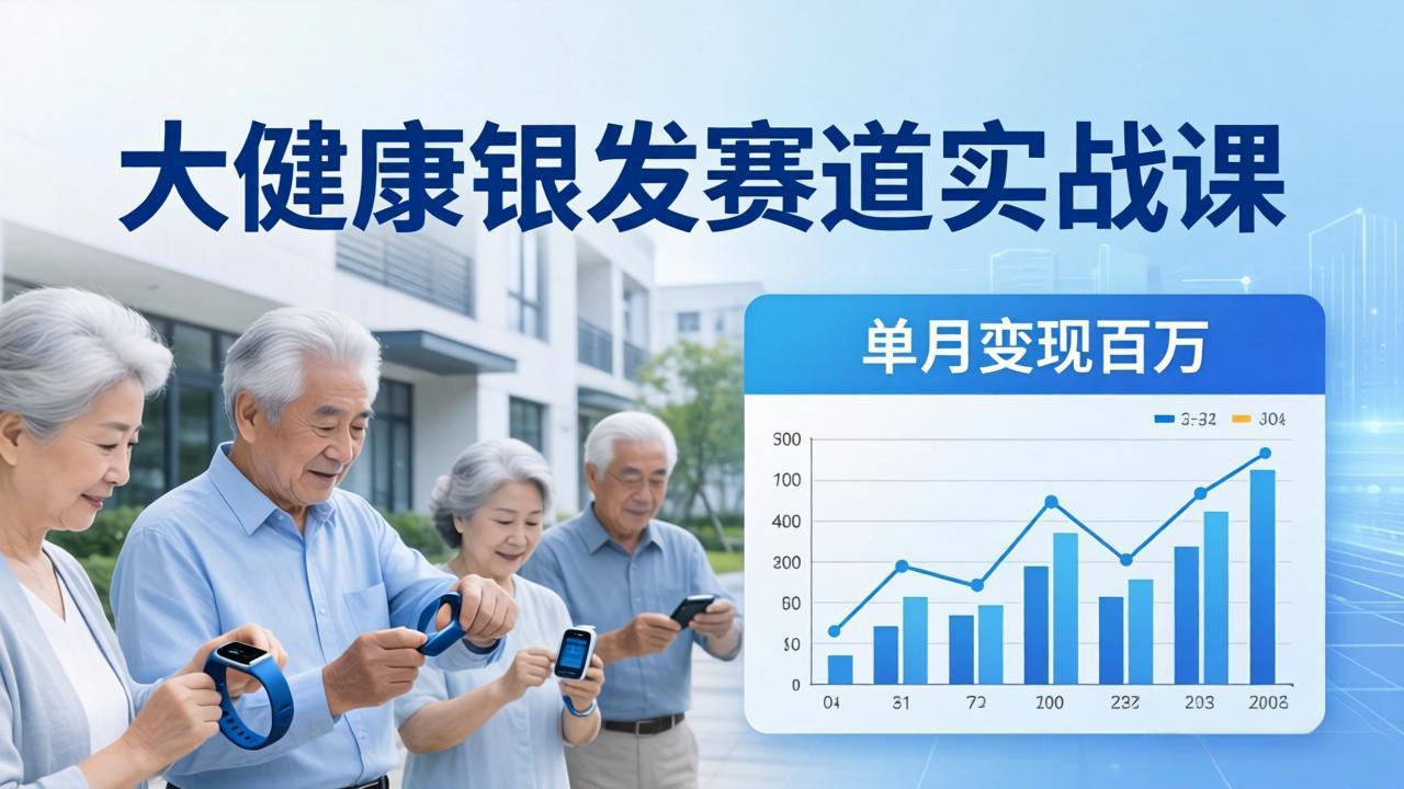 （17754期）大健康银发赛道实战课：拆解视频号线索型 IP 单月变现百万逻辑，教你精准获客高效变现-翌晨科技网