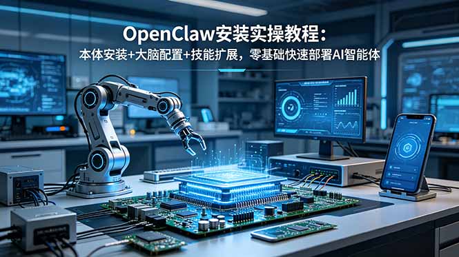 （18982期）OpenClaw安装实操教程：本体安装+大脑配置+技能扩展，零基础快速部署AI智能体-翌晨科技网