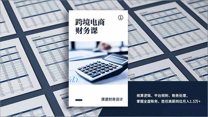 （17036期）跨境电商财务课，核算逻辑、平台规则、账务处理，掌握全盘账务，胜任高薪岗位月入1.5万+-翌晨科技网