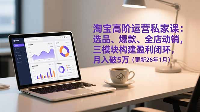 （17016期）淘宝高阶运营私家课：选品、爆款、全店动销，三模块构建盈利闭环，月入破5万（更新26年1月）-翌晨科技网