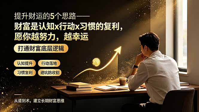（19233期）付费文章：提升财运的5个思路——财富是认知x行动x习惯的复利，愿你越努力，越幸运-翌晨科技网