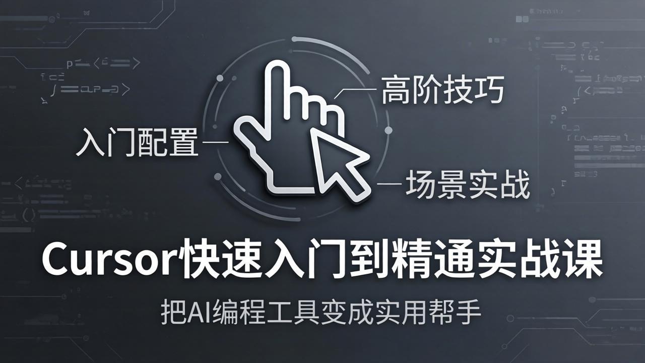 （17794期）Cursor快速入门到精通实战课：入门配置+高阶技巧+场景实战，把AI编程工具变成实用帮手-翌晨科技网