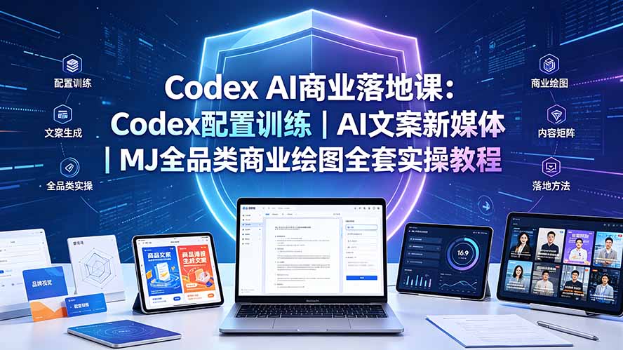 （19460期）Codex AI商业落地课：Codex配置训练｜AI文案新媒体｜MJ全品类商业绘图全套实操教程-翌晨科技网