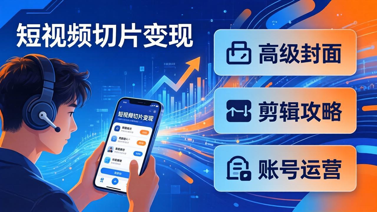 （17758期）短视频切片变现速成班2.0：高级封面+剪辑攻略+账号运营，0基础小白快速入局副业-翌晨科技网