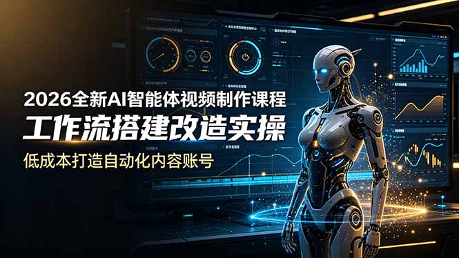 （19127期）2026全新AI Codex智能体视频制作课程，工作流搭建改造实操，低成本打造自动化内容账号-翌晨科技网