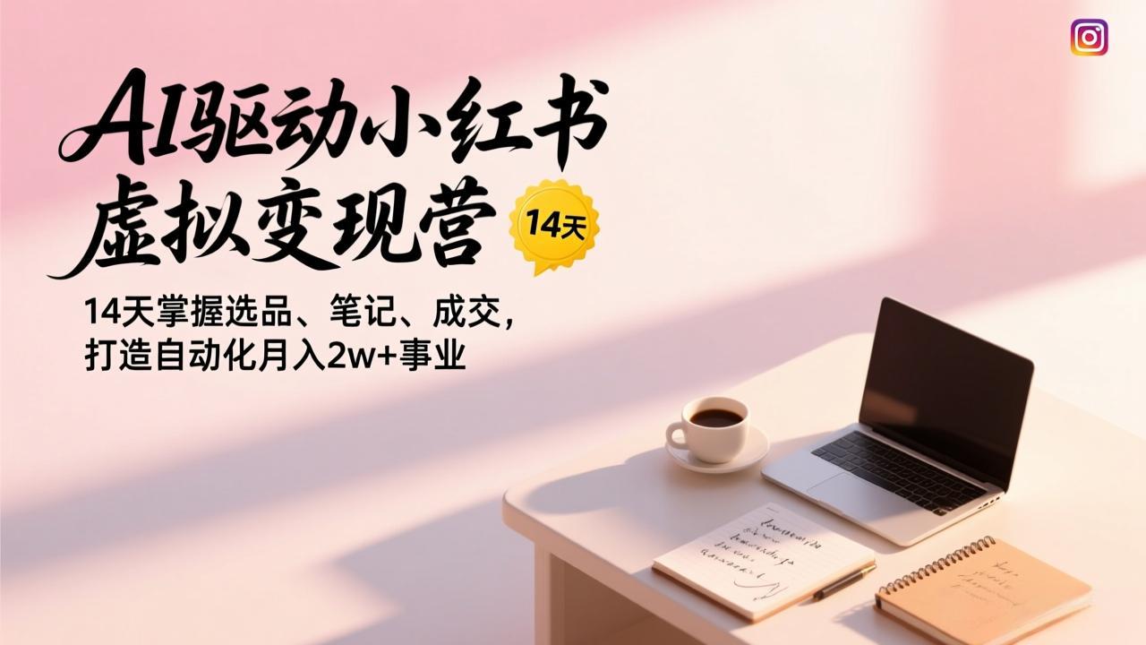 （17204期）AI驱动小红书虚拟变现营，14天掌握选品、笔记、成交，打造自动化月入2w+事业-翌晨科技网