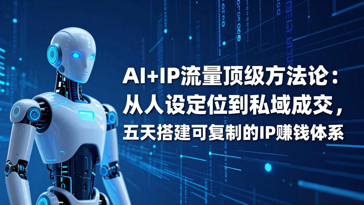 （17521期）AI+IP顶级方法论：从人设定位到私域成交，五天搭建可复制的IP赚钱体系-翌晨科技网