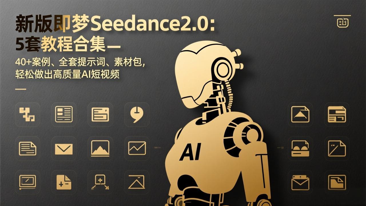 （17398期）新版即梦Seedance2.0：5套教程合集，40+案例、全套提示词、素材包，轻松做出高质量AI短视频-翌晨科技网