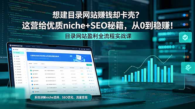 （18360期）想建目录网站赚钱却卡壳？这营给优质 niche+SEO 秘籍，从 0 到稳赚！-翌晨科技网