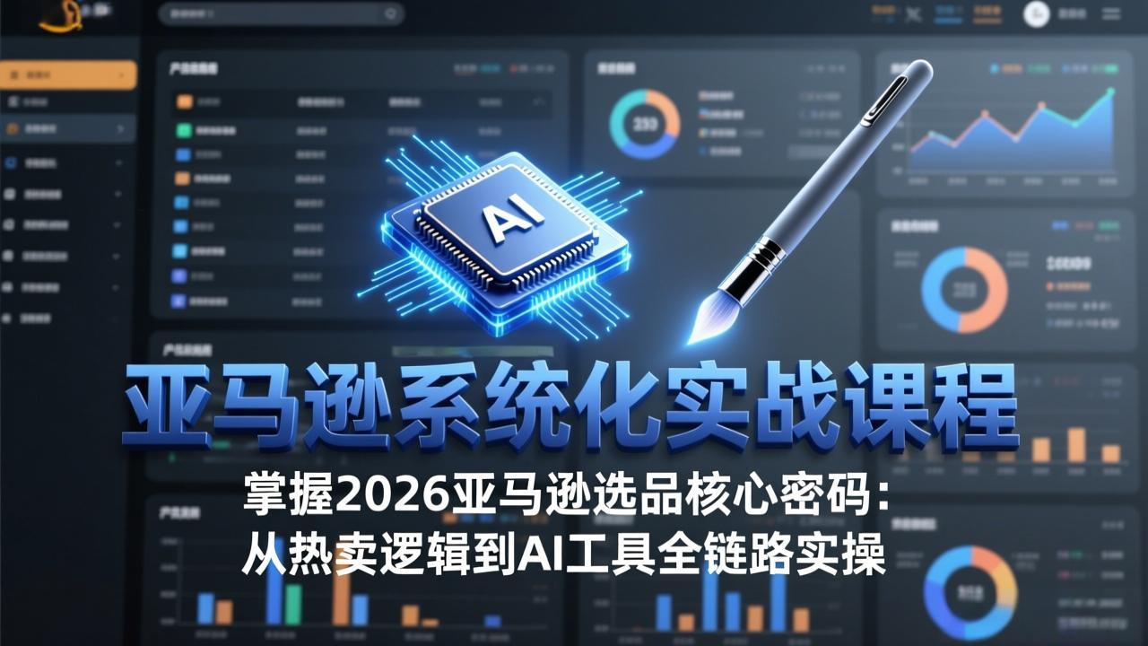 （17591期）亚马逊系统化实战课-更新3月：2026最新选品方法论，从热卖原因分析到AI作图，提升选品成功率-翌晨科技网