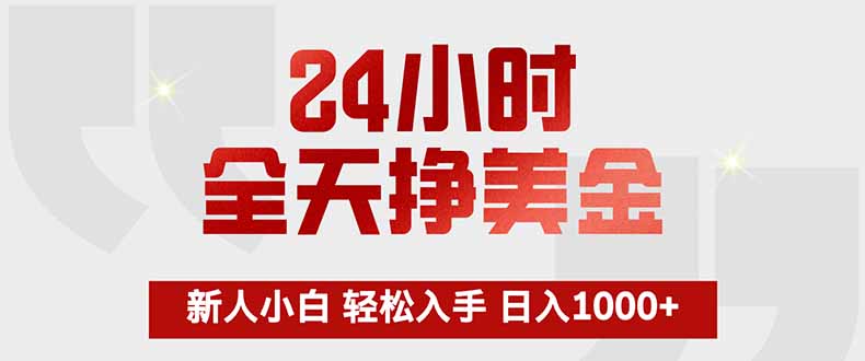 （17728期）24小时全天挣美金，新人小白轻松入手，长期稳定，日入1000+-翌晨科技网