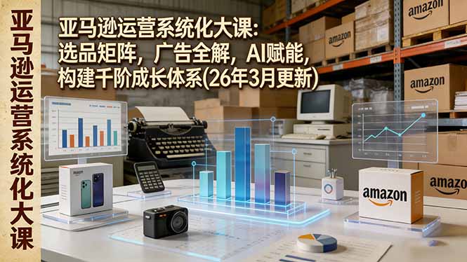 （17622期）亚马逊运营系统化大课：选品矩阵，广告全解，AI赋能，构建千阶成长体系(26年3月更新)-翌晨科技网