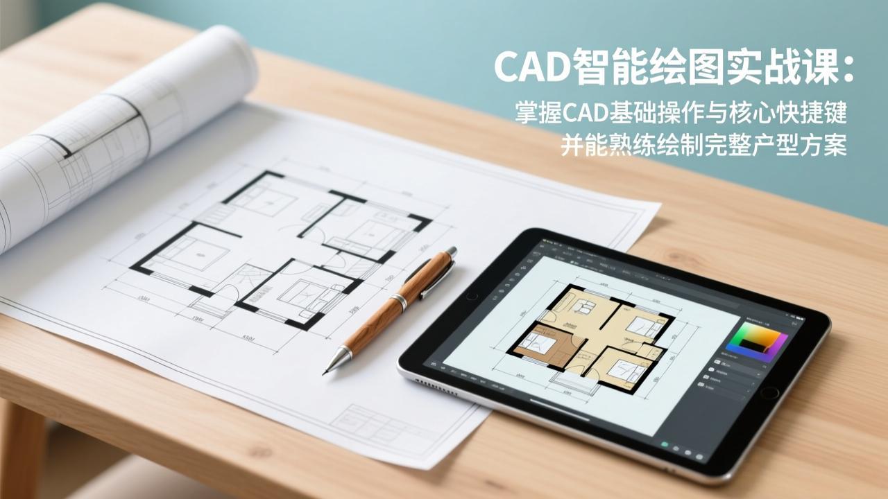 （17348期）CAD智能绘图实战课：掌握CAD基础操作与核心快捷键，并能熟练绘制完整户型方案-翌晨科技网