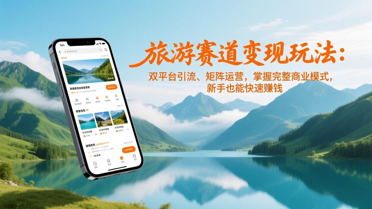 （17153期）旅游赛道变现玩法：双平台引流、矩阵运营，掌握完整商业模式，新手也能快速赚钱-翌晨科技网